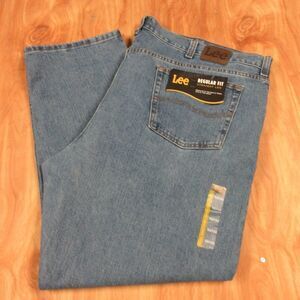 LEE Big & Tall Regular Fit Straight Leg Denim‎ Jeans Mens Size 52x32 Cotton NWT